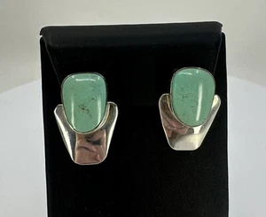 Pendientes Turquesa Navajo Etta Endito 925 Firmados - Imagen 1 de 5