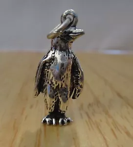 1 Dije de Pingüino Plata Esterlina 3D 22x10 mm ¡Sólido Detalle! - Imagen 1 de 5