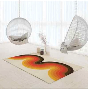 Scandinavian Style Retro Rugs Hand Tufted Mid Century Customized Carpet 4X6 5X8 - Picture 1 of 6