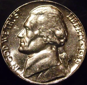 1959-P Jefferson Nickel Gem BU Uncirculated Full Steps Six Step - Picture 1 of 2
