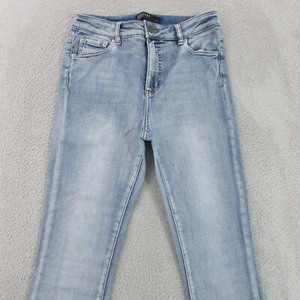 Decjuba Jeans Womens 12 L27 Light Blue Skinny Ankle High Rise Denim Stretch - Picture 1 of 12