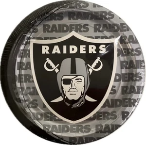 RAIDERS LARGE PAPER PLATES (8) - Birthday Event Party Supplies Lunch Plates - Picture 1 of 1