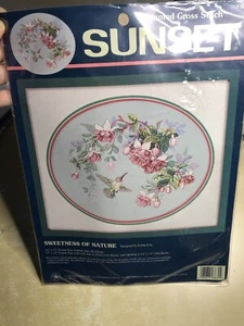 Sunset Sweetness of nature by Lena Liu counted cross stitch NEW rare - Picture 1 of 4