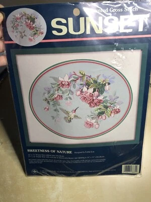 Sunset Sweetness of nature by Lena Liu counted cross stitch NEW rare - Image 1 of 4