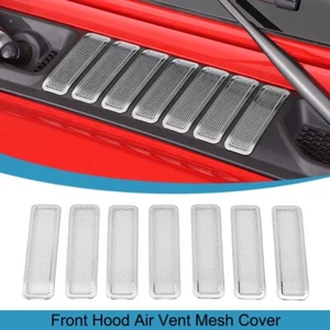 for Jeep Wrangler JL JT 2024+ 2PCS Chrome Front Hood Air Vent Mesh Cover Trim - Bild 1 von 11