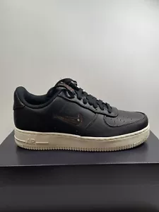 Nike Air Force 1 ‘07 Premium Mens Size 8 Black Safety Orange Shoes Sneakers - Picture 1 of 11