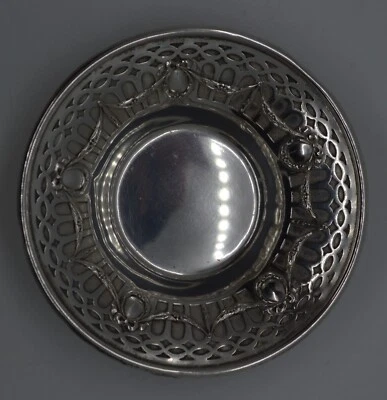 Gorham Durgin Plata Esterlina Bon Bon Nut Plato Guirnalda Diseño-3 1/4"-24g Foto 1 de 4