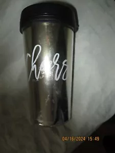 New Silver And Black Travel Tumbler Coffee Mug - Picture 1 of 6