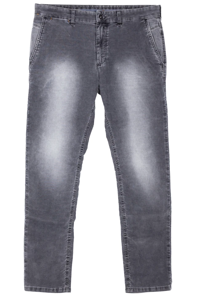 Camel Active Toronto Ajustado Cordón Vaqueros Pana Hombre Stretch Gris W34 W38 - Imagen 1 de 1