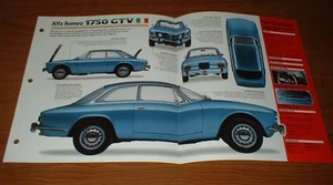 1970 Alfa Romeo 1750 GTV Spec Sheet Brochure Photo Info 1750GTV 67 68 69 70 - Bild 1 von 1