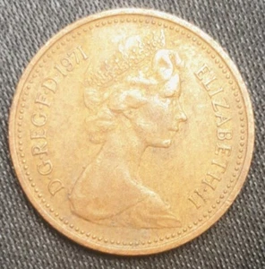 1 New Penny United Kingdom 1971 - Picture 1 of 2