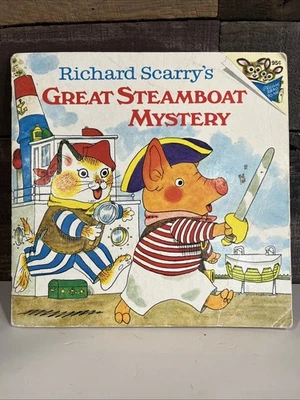1975 RICHARD SCARRY'S GREAT STEAMBOAT MYSTERY PAPERBACK BOOK Random House BK4 Foto 1 de 3