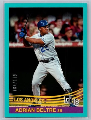 Adrian Beltre 2018 Donruss Teal/199 #266 Foto 1 de 2