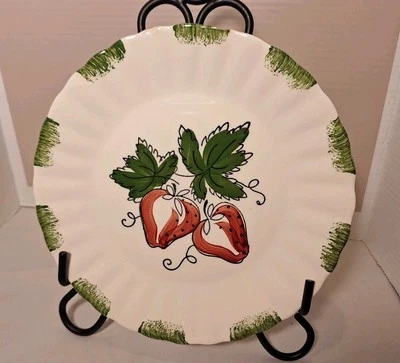 Vintage Blue Ridge Southern Pottery Strawberry Sundae Dinner Plate Colonial USA  - Image 1 of 4