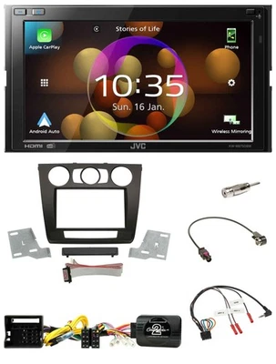 JVC DAB Lenkrad 2DIN Bluetooth USB Autoradio für BMW 1er man. Klima E87/E88/E81/ - Bild 1 von 4