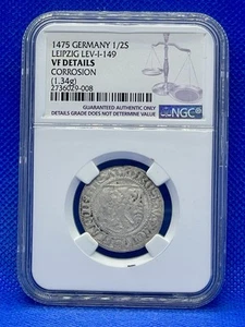 1475 Germany 1/2s Leipzig Lev-1-149 NGC VF Details - Picture 1 of 2