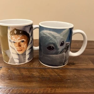 Star Wars Galerie Coffee Cup Mugs Lot Of 2 Mandalorian Grogru Ahsoka Tano - Picture 1 of 13