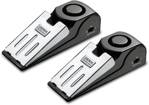 Door Stop Alarm with 120DB Siren Door Stop for Home & Travel (Black) (Pack of 2) - Picture 1 of 11