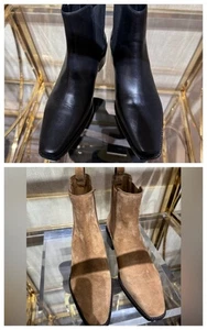 TORY BURCH CHELSEA LEATHER ANKLE 45MM SUEDE LEATHER BOOT - Picture 1 of 10