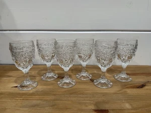 Set of 6 Crystal d’Adriana Water Glasses Clear Wine Goblets Vintage - Picture 1 of 10