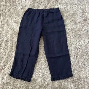 For Cynthia 100% Linen Pants Petite Size SMALL Elastic Waist Women Bloomer Style - Picture 1 of 10