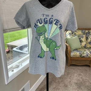 Disney Pixar "I’m A Hugger" Damen L T-Shirt, Dinosaurier Kurzarm, Preloved - Bild 1 von 11