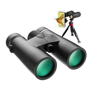 10x42 HD Binoculars for Adults High Powered with Phone Adapter, Tripod and Tr... - Picture 1 of 8