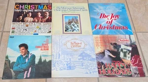 CHRISTMAS 7 Vinyl LP Lot: Elvis Presley, Nat King Cole, Dean Martin, Bing Crosby - Picture 1 of 5
