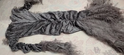 Gray Elegant Witch Costume little girls Size 8 LAYERS OF TULLE In Character NEW - Image 1 of 4