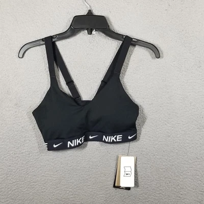 Nike Dri-FIT Swoosh Indy Sports Bra Small Black Medium impact FD1065-010 - Image 1 of 4