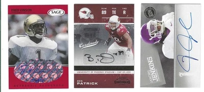 3 Football Autos: Fred Vinson, Ben Patrick, Janoris Jenkins - Image 1 of 2
