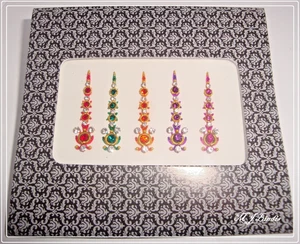 Set 5 Bindi Tikka Tradizionali - Tono Oro Indiano Fronte Gioielli Matrimonio - Foto 1 di 1
