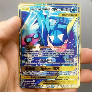 Pokemon Card - Ash Greninja Gold Metal Card TCG - Carta In Metallo Fanmade - Bild 1 von 2