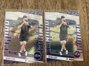 DEVIN LEARY 2024 Absolute (2) Card ROOKIE Lot!!  #198  BALTIMORE RAVENS - Picture 1 of 1