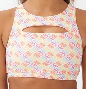 COTTON on Small Sports Bra Cut Out Smoothing Cut Cropped Top White Athletic Tank - Picture 1 of 7