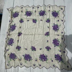 Vintage Ceil Chapman Silk Scarf Carol Stanley Square MCM Spring - Picture 1 of 23