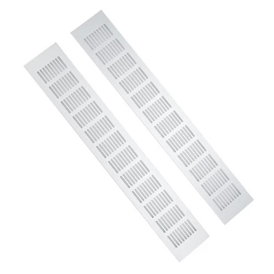 ˘80x500mm 2Pcs Air Vent Ventilation Grille Rectangular Vent Plate For Cabinet - image 1 of 4