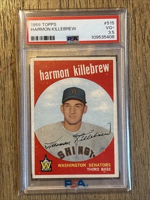 1959 Topps - High #Harmon Killebrew #515 Washington Senators PSA 3,5 en muy buena condición + Foto 1 de 2