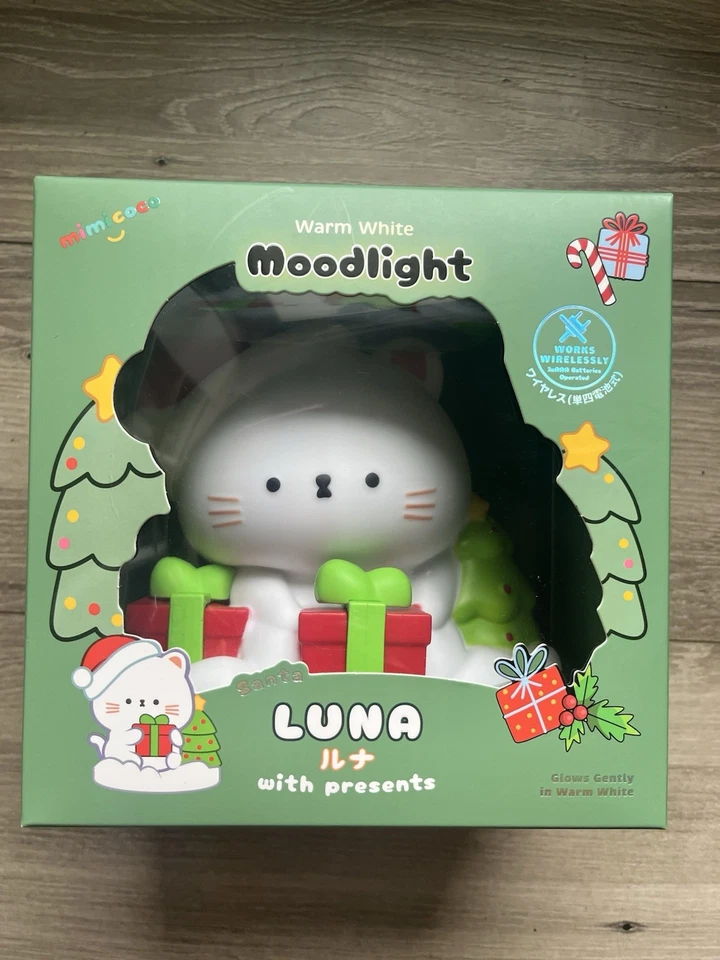 Mimicoco Moodlight Luna with presents Santa Warm Light Nightlight NEW IN BOX - Image 1 of 4