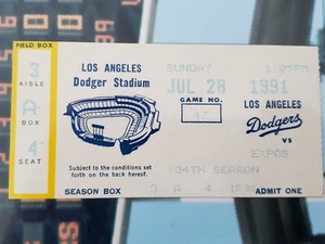 Dennis Martinez Montreal Expos Perfect Game TICKET Stub & SIGNED 8x10 7/28/1991 - Picture 1 of 5