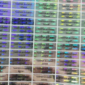 100 adesivi ologramma sigillo di sicurezza numeri di serie manomissione etichetta di garanzia evidente - Foto 1 di 4