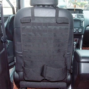 Car Seat Gun Rack Back Organizer Cover Molle Rifle Shotgun Holder Hunting Black - Picture 1 of 6