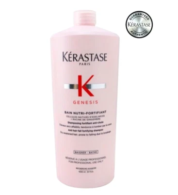 Shampoo Anticaduta Kerastase Genesis Bain Nutri-Fortifiant 1000 ml Fortificante - Immagine 1 di 2