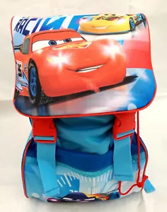 Zaino scuola estensibile - dim 39x27x15+7 cm - Disney - Cars - bambino - rosso - Foto 1 di 4