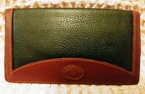 The English Leather Company Two-Tone Black & Brown Mens Long Wallet Vintage - Picture 1 of 6