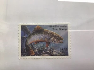 1996 Wisconsin Trout Stamp - Picture 1 of 1