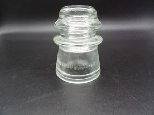 HEMINGRAY 17 Clear Glass Telephone Telegraph Line Insulator 3.75"- READ - Picture 1 of 6