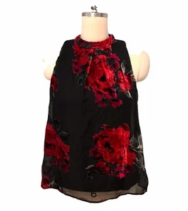 Y2K A Byer Velvet Burnout Halter Top Goth Whimsi Witchy Fairy Women’s Sz S - Picture 1 of 10