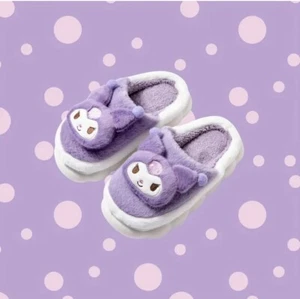 Kuromi Sanrio Comfy Slippers House Shoes Soft Purple 7.5-8 Foam Bottoms - Picture 1 of 7