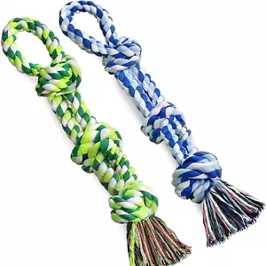 Dog Rope Toys 2 Nearly Indestructible Dog Toys, Dog Toy for Medium to Large Bree - Picture 1 of 12